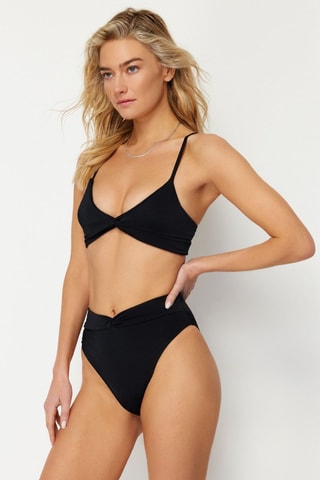 Bas de maillot taille haute - Noir