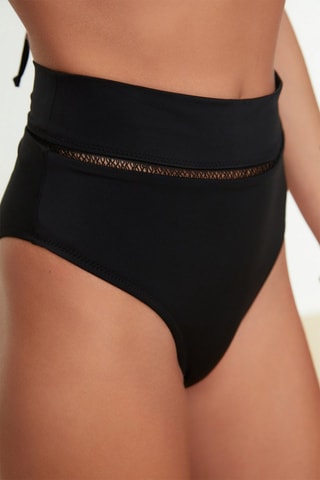 Bas de maillot taille haute - Noir