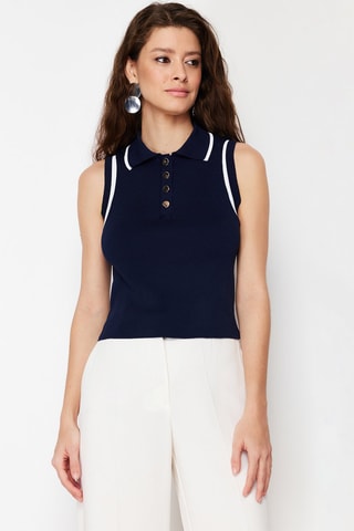 Top - Bleu marine