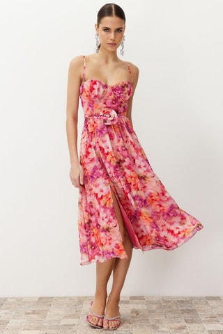 Robe midi - Rose
