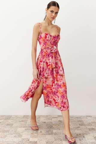 Robe midi - Rose