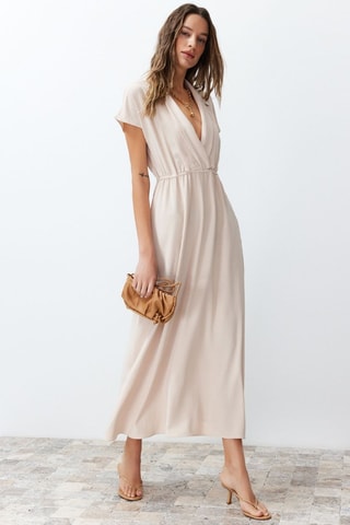 Robe midi - Beige