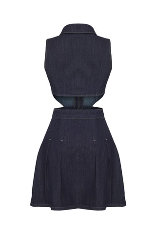 Robe chemise en jean - Bleu foncé
