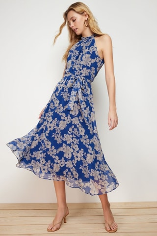 Robe midi - Bleu marine