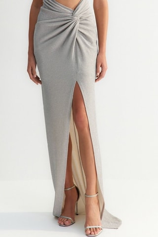 Robe longue - Gris clair