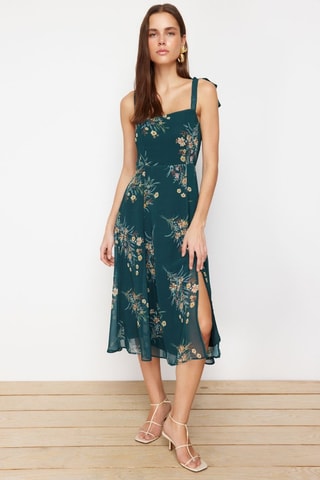 Robe midi - Vert