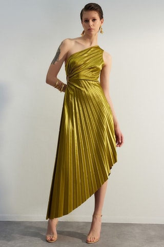 Robe asymétrique - Vert clair