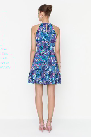 Robe courte - 
Bleu