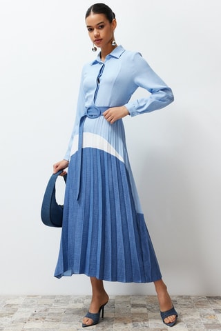 Robe chemise - Bleu