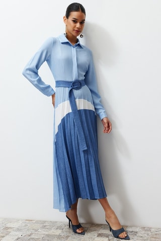 Robe chemise - Bleu