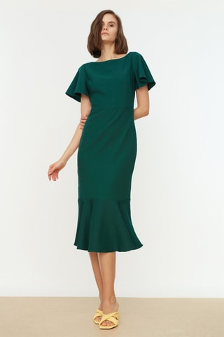 Robe midi - Vert
