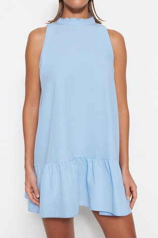 Robe taille basse - Bleu clair