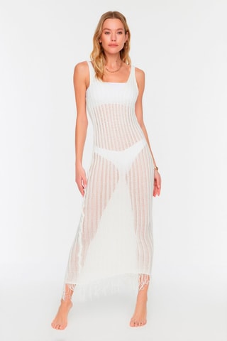 Robe taille basse - Ecru