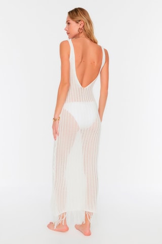 Robe taille basse - Ecru