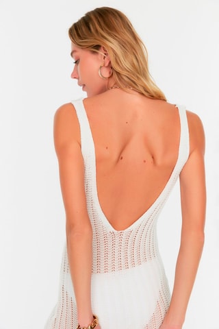 Robe taille basse - Ecru