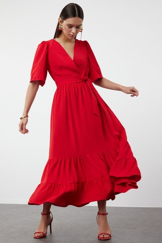 Robe midi - Rouge