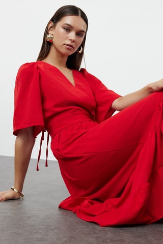 Robe midi - Rouge