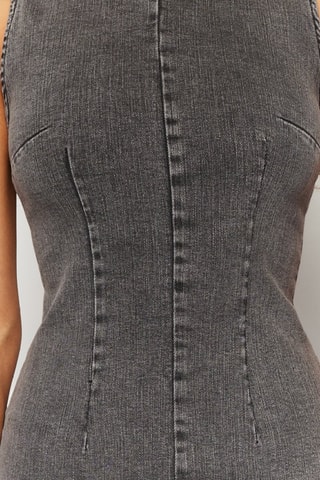 Robe midi en jean - Anthracite