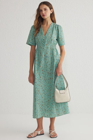 Robe midi - Vert