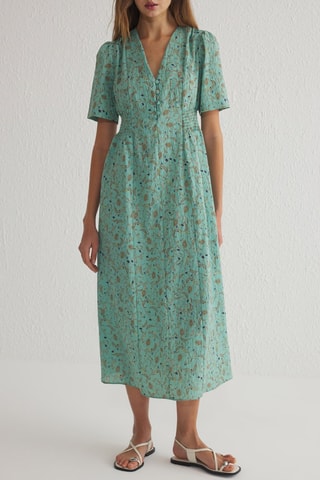 Robe midi - Vert