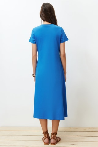 Robe midi - Bleu