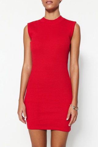 Robe fourreau - Rouge