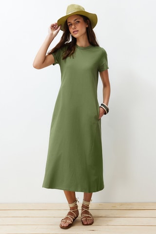 Robe midi - 
Vert