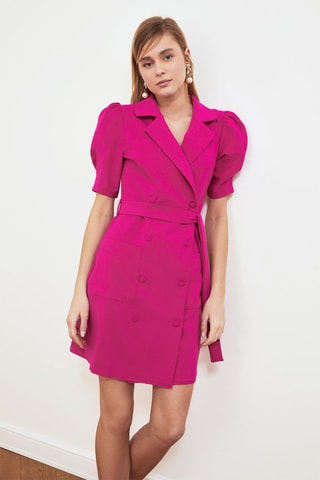 Robe portefeuille - Fuchsia