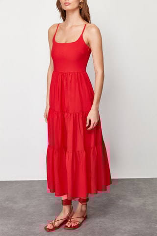 Robe midi - Rouge