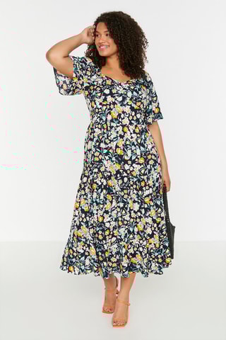 Robe midi - Bleu marine