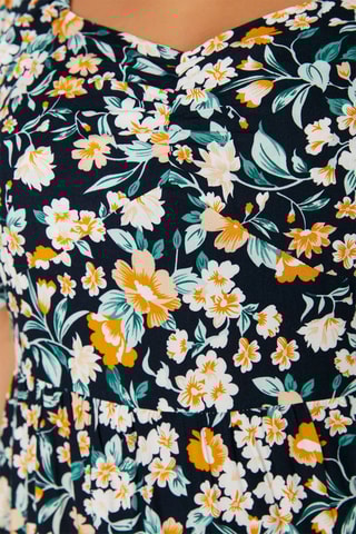 Robe midi - Bleu marine
