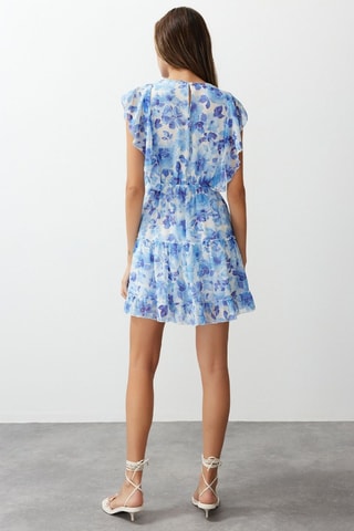 Robe volantée - Bleu