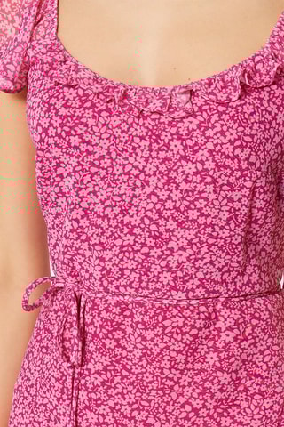 Robe fleurie - Fuchsia
