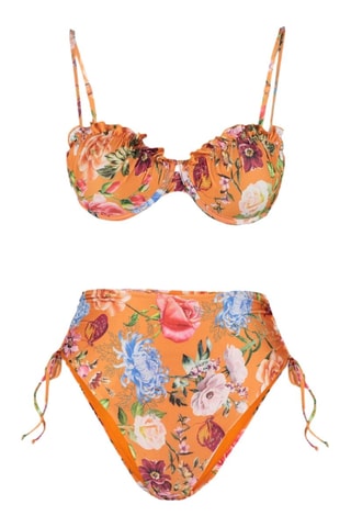 Maillot 2 pièces taille haute - Orange