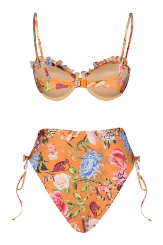 Maillot 2 pièces taille haute - Orange