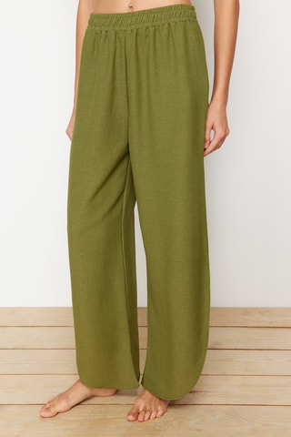 Chemisier noué et pantalon - Kaki
