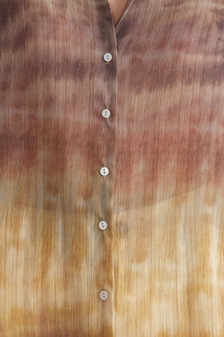 Chemisier tie and dye - Jaune et taupe