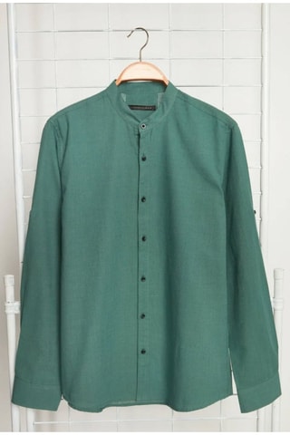 Chemise slim - Vert foncé
