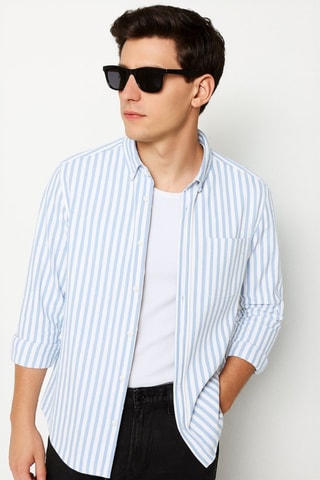 Chemise regular - Bleu-gris