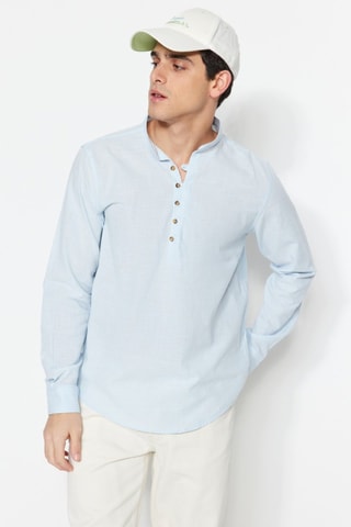 Chemise slim - Bleu