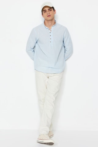 Chemise slim - Bleu