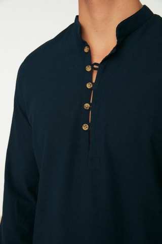 Chemise slim - Bleu marine