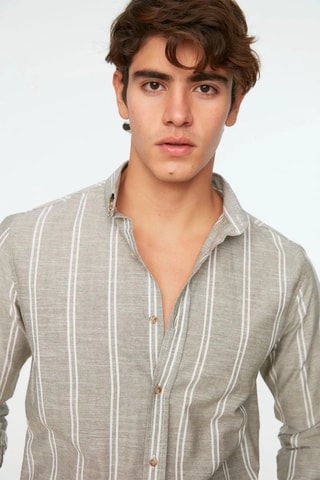 Chemise slim - Kaki