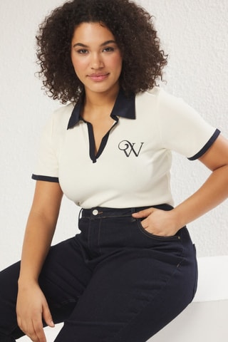 Polo regular - Ecru