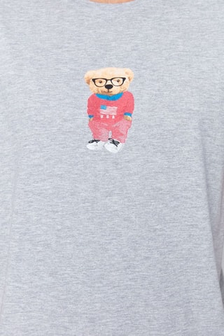 Pyjama - Gris clair chiné et bleu marine