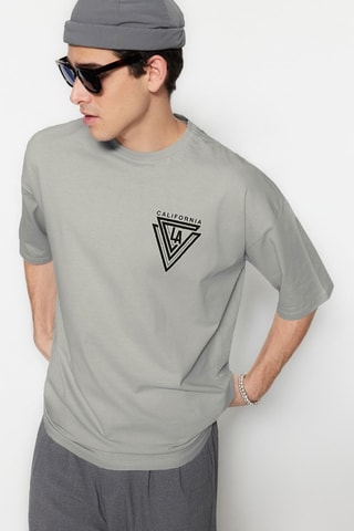 T-shirt oversize - Gris foncé