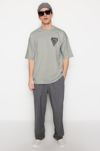 T-shirt oversize - Gris foncé