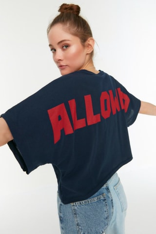 T-shirt oversize - Bleu marine