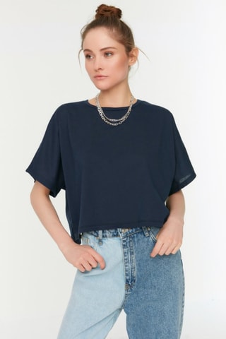 T-shirt oversize - Bleu marine