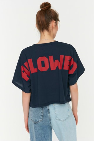 T-shirt oversize - Bleu marine